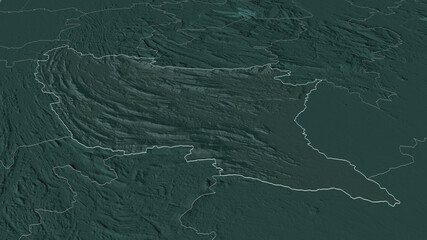 Fototapeta premium Ratnapura, Sri Lanka - outlined. Administrative