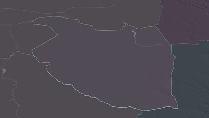 Al Qadarif, Sudan - outlined. Administrative