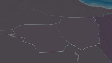 Kassala, Sudan - outlined. Administrative