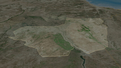 Kassala, Sudan - outlined. Satellite