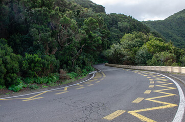Views of the landscape of the Anaga Rural Park, in Santa Cruz de Tenerife. Canary Islands. Spain