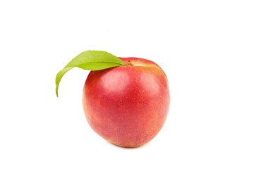 Nectarine fruit isolated on white background cutout