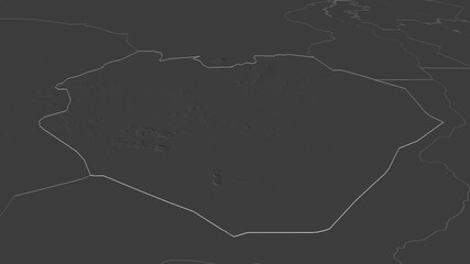 South Kurdufan, Sudan - outlined. Bilevel