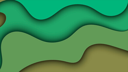 3D abstract figure in the style of military camouflage with shadows made in high quality