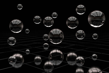Abstract background of bubble. 3D rendering.