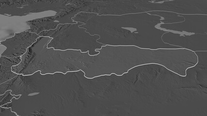 Hamah, Syria - outlined. Bilevel