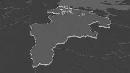 Geita, Tanzania - extruded with capital. Bilevel