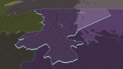 Kagera, Tanzania - extruded with capital. Administrative