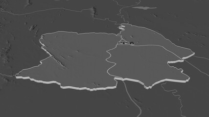 Chai Nat, Thailand - extruded with capital. Bilevel