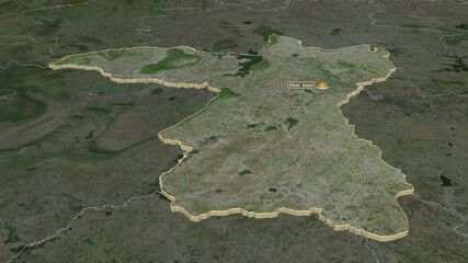 Khon Kaen, Thailand - extruded with capital. Satellite