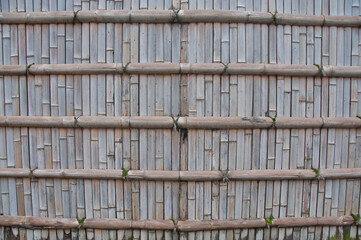 Wooden old vintage brown strong bamboo fence background wallpaper