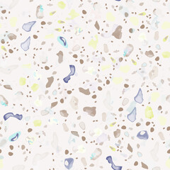 Terrazzo Texture Vector. Flooring Seamless Pattern