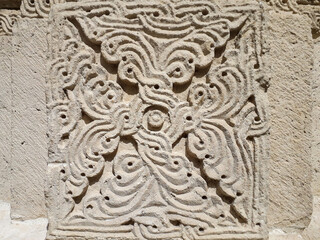 Ancient Georgian stone carving pattern 