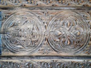 Ancient Georgian wood carving pattern