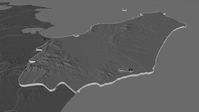 Nabeul, Tunisia - extruded with capital. Bilevel