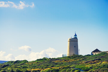 Fototapeta na wymiar Carbonera lighthouse, Punta Mala, La Alcaidesa, Spain.
