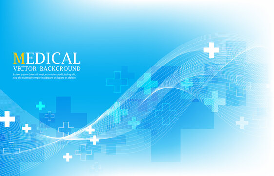 Blue Medical Vector Wallpaper.futuristic Abstract Background.