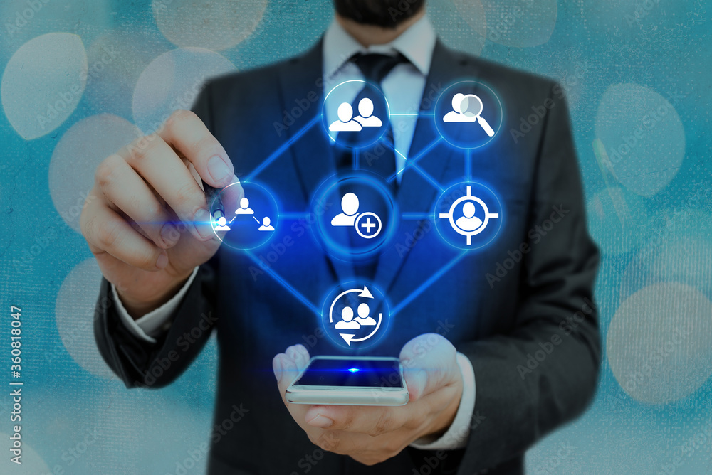 Poster information digital technology network connection infographic elements icon