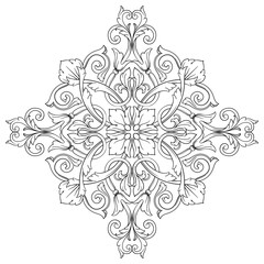 Classical baroque vector of vintage element for design. Decorative design element filigree calligraphy vector. You can use for wedding decoration of greeting card and laser cutting.