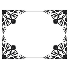 Classical baroque vector of vintage element for design. Decorative design element filigree calligraphy vector. You can use for wedding decoration of greeting card and laser cutting. © yanushkov