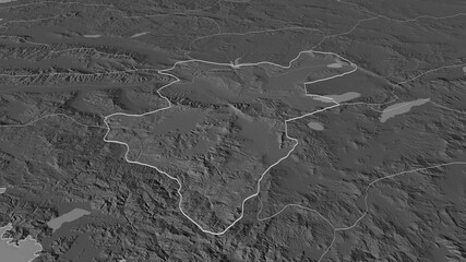 Denizli, Turkey - outlined. Bilevel