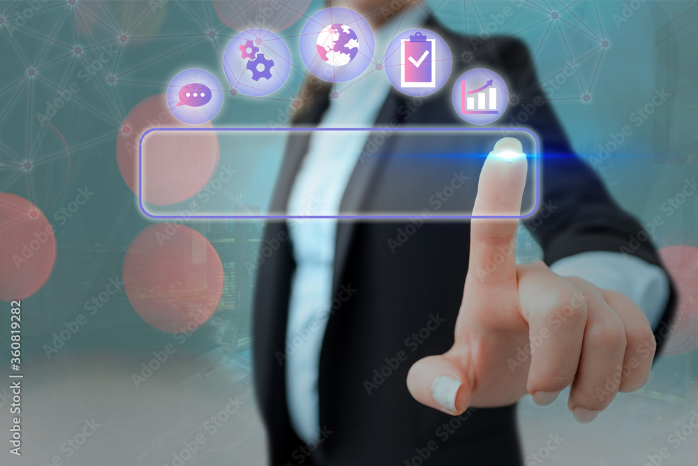 Poster information digital technology network connection infographic elements icon