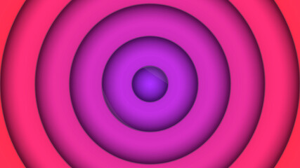 Full color mesmerizing circles similar to a camera lens with shadows and gradient in high quality
