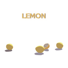 Collection of lemons, isolated on white background, vector illustration. lemons still life