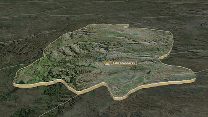 K. Maras, Turkey - extruded with capital. Satellite