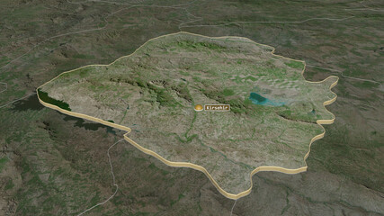 Kirsehir, Turkey - extruded with capital. Satellite