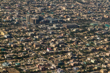 aerial view of the city in area of downtown, Kabul Afghanistan