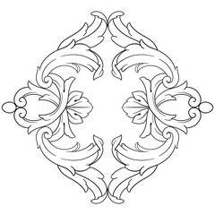 Classical baroque vector of vintage element for design. Decorative design element filigree calligraphy vector. You can use for wedding decoration of greeting card and laser cutting.
