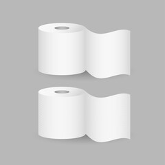 Roll tissue toilet paper. Vector illustration