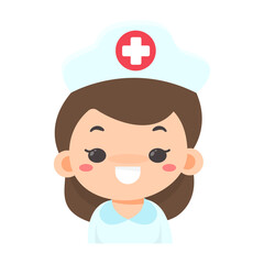 Fototapeta premium Cartoon doctor and nurse icon