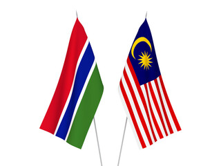 Fototapeta na wymiar Malaysia and Republic of Gambia flags