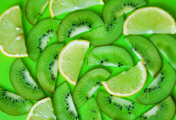 slices of kiwi and lemon fruit