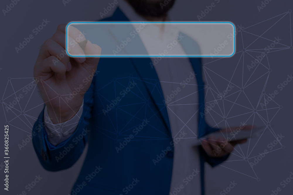 Poster web search digital information futuristic technology network connection