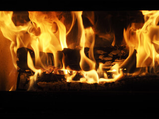 feu de chemin&eacute;e 