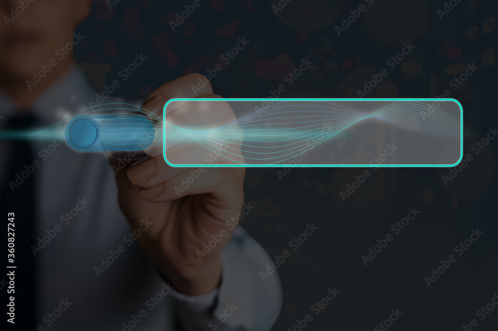 Poster graphics padlock for web data information security application system