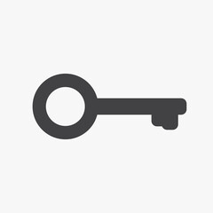 Key sign, icon, symbol. Vector illustration