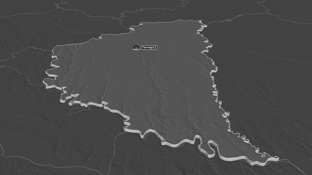 Ternopil', Ukraine - extruded with capital. Bilevel