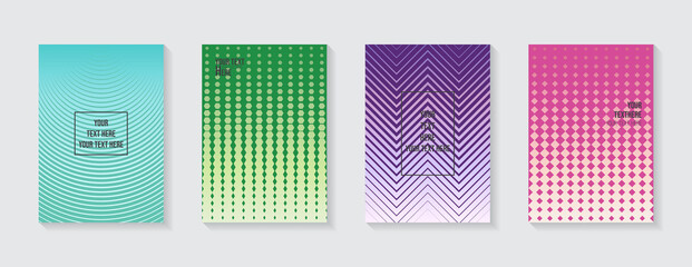 Minimal modern cover design. Dynamic colorful gradients. Future geometric patterns. Blue, pink, yellow, green, orange, purple placard poster template.