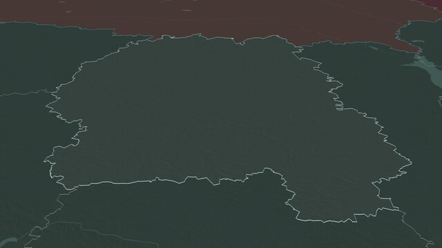 Zhytomyr, Ukraine - outlined. Administrative