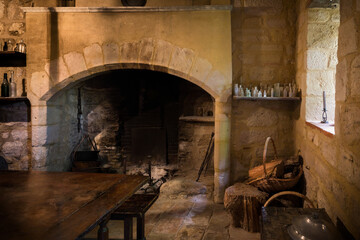 Authentic medieval kitchen