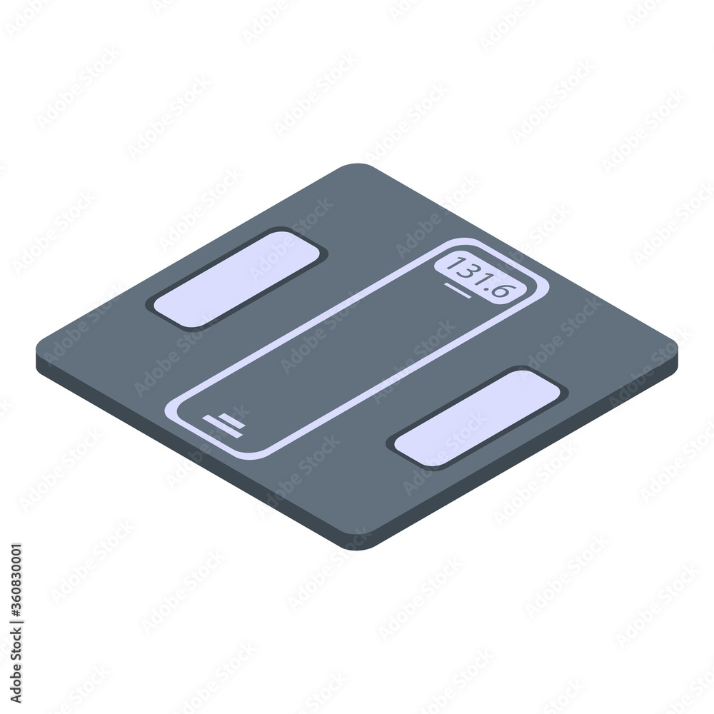 Poster smart scales device icon. isometric of smart scales device vector icon for web design isolated on wh