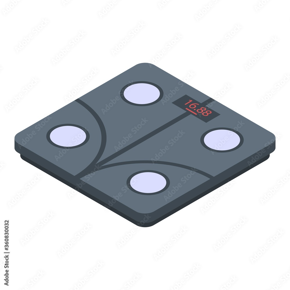 Poster digital smart scales icon. isometric of digital smart scales vector icon for web design isolated on 