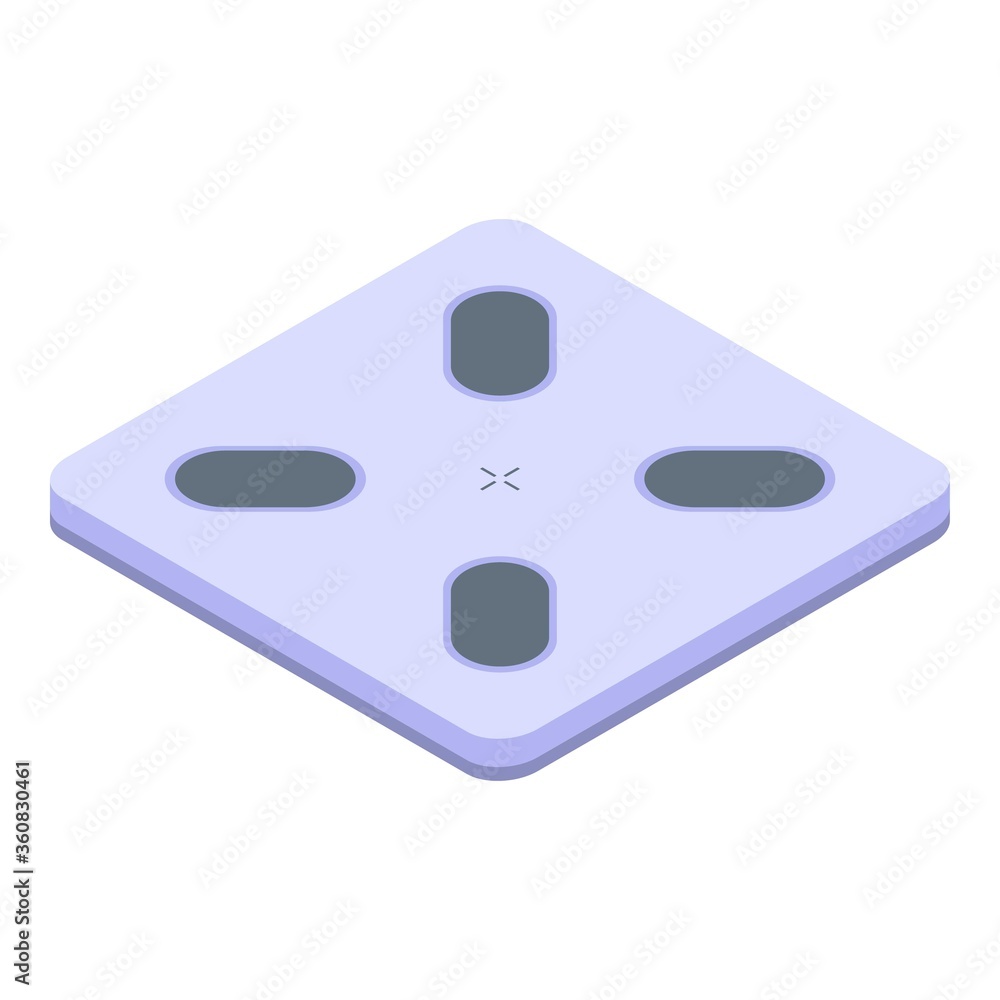 Poster active smart scales icon. isometric of active smart scales vector icon for web design isolated on wh