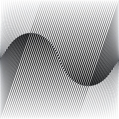 Naklejka premium Abstract halftone lines dynamic background, creative geometric pattern, vector modern design texture.