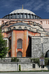 Fototapeta na wymiar Hagia Sophia Museum in Sultanahmet, Istanbul, Turkey