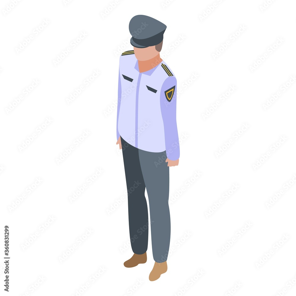Poster security bank icon. isometric of security bank vector icon for web design isolated on white backgrou